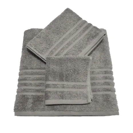 Едноцветна хавлиена кърпа "ВИВА" - комплект - 3 броя-сиво - Едноцветна хавлиена кърпа "ВИВА" - комплект - 3 броя-сиво