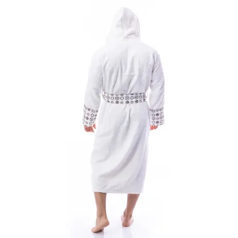 Халат букле MS печат - Крем - мъжки - Халат букле MS печат - Крем - мъжки