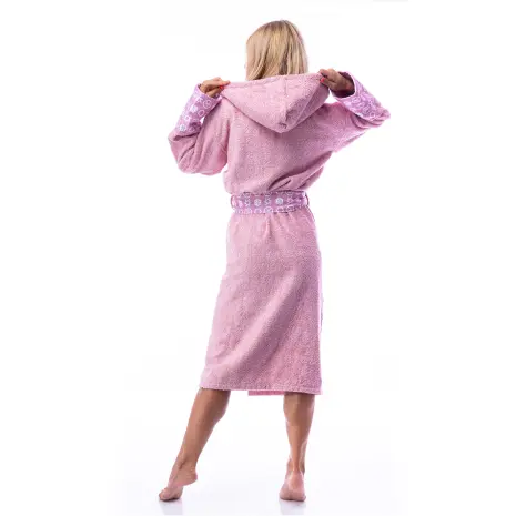 Халат букле MS печат - Пепел - дамски - Халат букле MS печат - Пепел - дамски