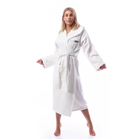 Халат Микропамук - крем - дамски - Халат Микропамук - крем - дамски