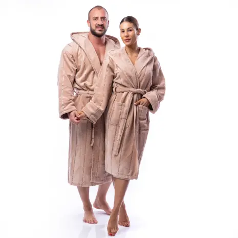 Халат нишка - Капучино - мъжки - Халат нишка - Капучино - мъжки