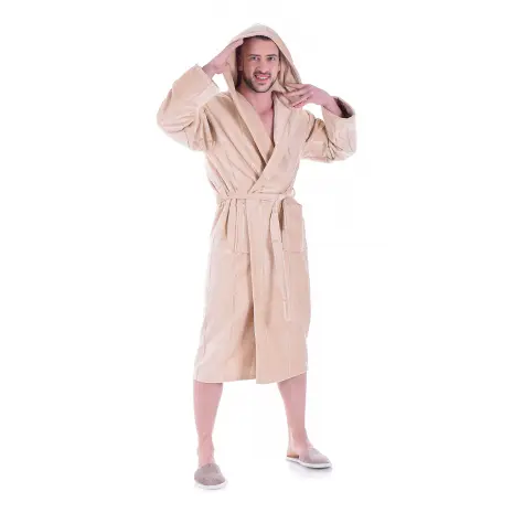 Халат нишка - Крем - мъжки - Халат нишка - Крем - мъжки