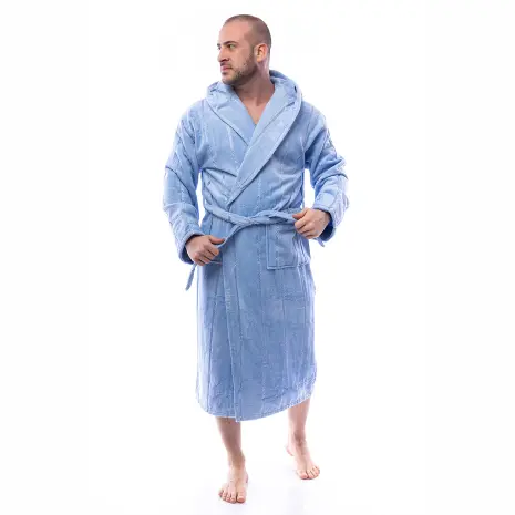 Халат нишка - Светло син - мъжки - Халат нишка - Светло син - мъжки