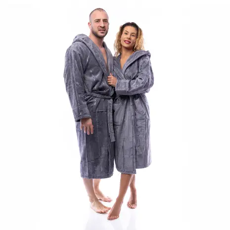 Халат нишка - Тъмно Сиво - мъжки - Халат нишка - Тъмно Сиво - мъжки