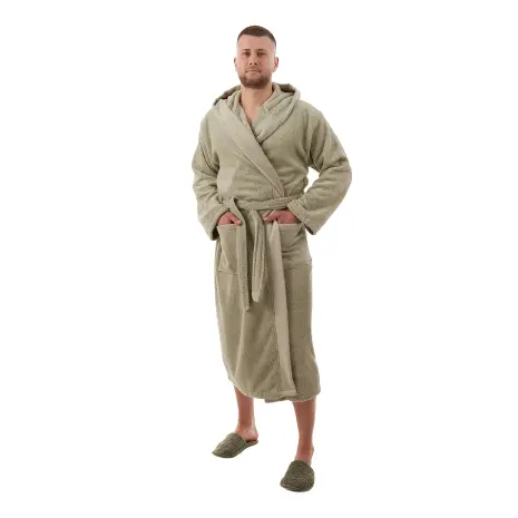 Халат Севи лого - MS - светло зелен- мъжки