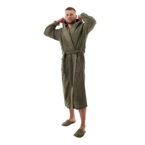 Халат Севи лого - MS - тъмно зелен- мъжки