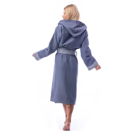 Халат Вафла Лукс - Тъмно сиво - дамски - Халат Вафла Лукс - Тъмно сиво - дамски