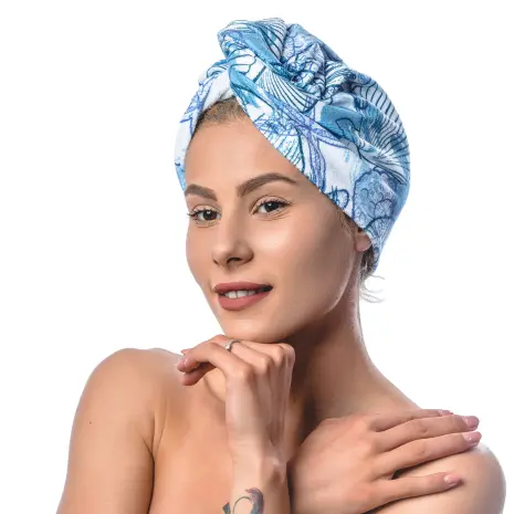 Хавлиен тюрбан с принт М7 - Хавлиен тюрбан с принт М7