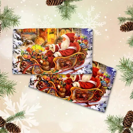 Хавлиена кърпа с коледни мотиви - 3037 - Хавлиена кърпа с коледни мотиви - 3037