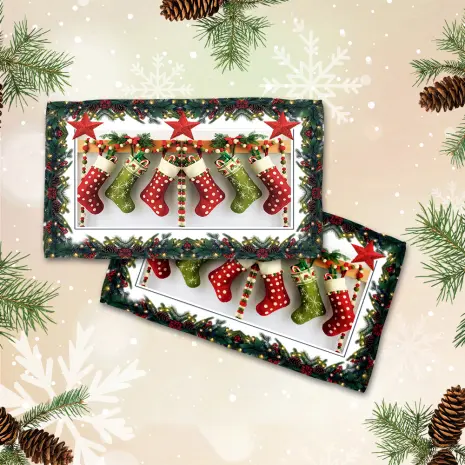 Хавлиена кърпа с коледни мотиви - 3041 - Хавлиена кърпа с коледни мотиви - 3041