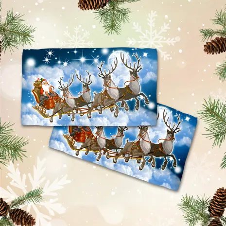 Хавлиена кърпа с коледни мотиви - 3076 - Хавлиена кърпа с коледни мотиви - 3076