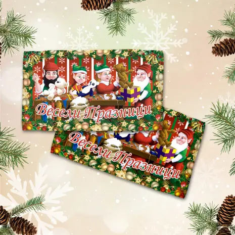 Хавлиена кърпа с коледни мотиви - 3080 - Хавлиена кърпа с коледни мотиви - 3080