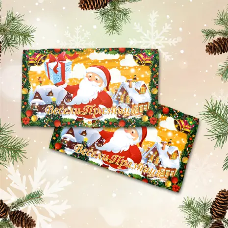 Хавлиена кърпа с коледни мотиви - 3084 - Хавлиена кърпа с коледни мотиви - 3084