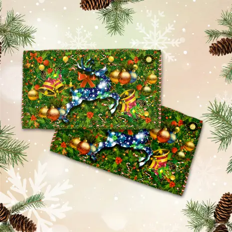 Хавлиена кърпа с коледни мотиви - 3087 - Хавлиена кърпа с коледни мотиви - 3087