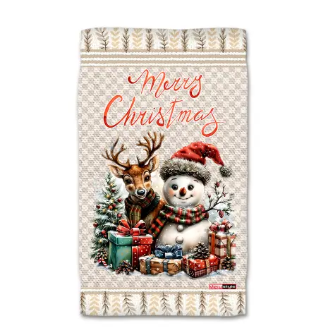 Хавлиена кърпа с коледни мотиви - 5297 - Хавлиена кърпа с коледни мотиви - 5297