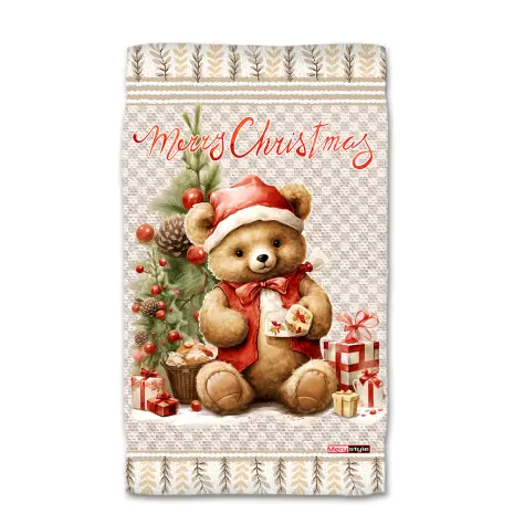 Хавлиена кърпа с коледни мотиви - 5298 - Хавлиена кърпа с коледни мотиви - 5298