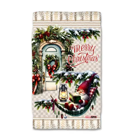 Хавлиена кърпа с коледни мотиви - 5299 - Хавлиена кърпа с коледни мотиви - 5299