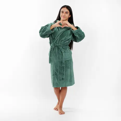 Юношески халат Нишка - петрол - Юношески халат Нишка - петрол