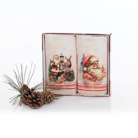 Комплект - 2 броя хавлиена кърпа с печат - Кутия - 5374 - Комплект - 2 броя хавлиена кърпа с печат - Кутия - 5374