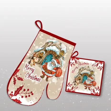Комплект ръкохватки с коледни мотиви - 2233 - Комплект ръкохватки с коледни мотиви - 2233