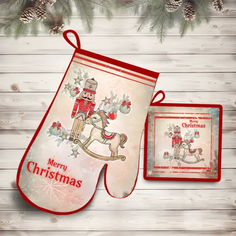 Комплект ръкохватки с коледни мотиви - 4438 - Комплект ръкохватки с коледни мотиви - 4438