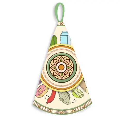 Кръгла хавлиена кърпа 5338 - Кръгла хавлиена кърпа 5338