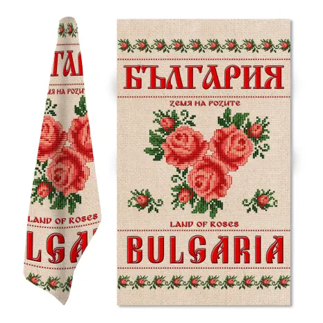 Сувенирна кърпа с Български шевици M1 - Сувенирна кърпа с Български шевици M1