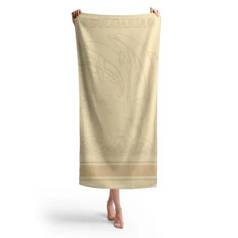 Плажна хавлия Делфин MS - Крем - Плажна хавлия Делфин MS - Крем