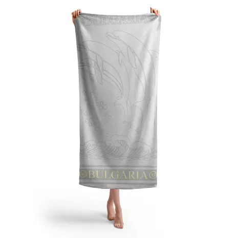 Плажна хавлия Делфин MS - Светло сив - Плажна хавлия Делфин MS - Светло сив