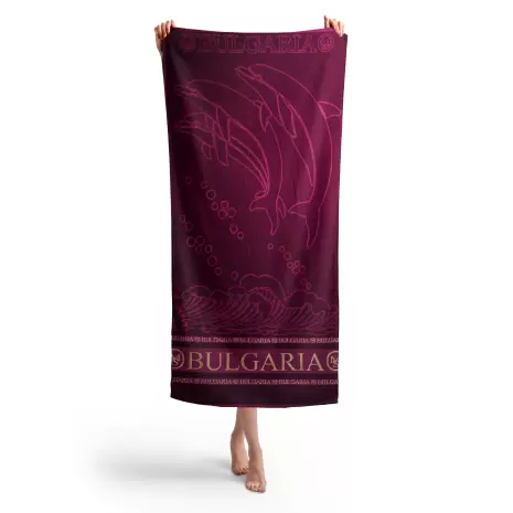 Плажна хавлия Делфин MS - Малина - Плажна хавлия Делфин MS - Малина