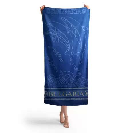Плажна хавлия Делфин MS - Синьо - Плажна хавлия Делфин MS - Синьо