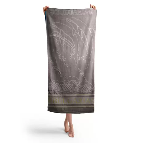 Плажна хавлия Делфин MS - Сив - Плажна хавлия Делфин MS - Сив