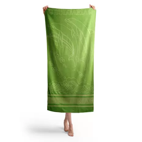 Плажна хавлия Делфин MS - Зелена Ябълка - Плажна хавлия Делфин MS - Зелена Ябълка