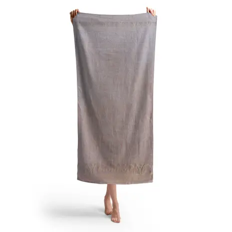 Плажна хавлия с бамбуков десен - капучино - Плажна хавлия с бамбуков десен - капучино