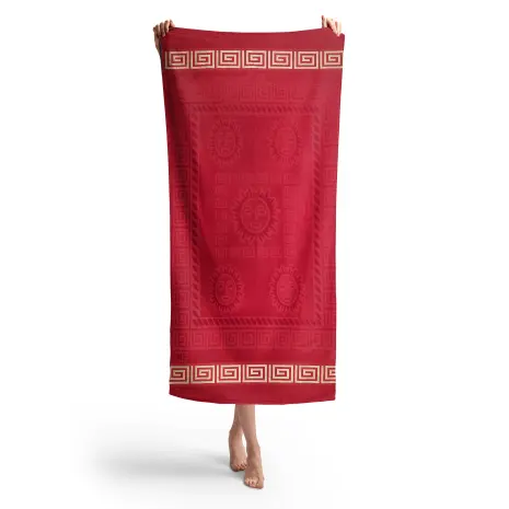 Плажна хавлия с мотив - Червено - Плажна хавлия с мотив - Червено
