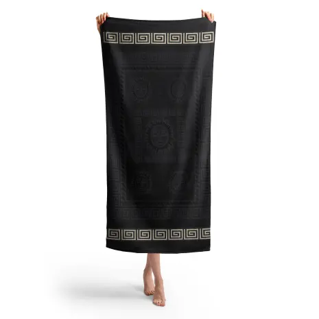 Плажна хавлия с мотив - Черно - Плажна хавлия с мотив - Черно