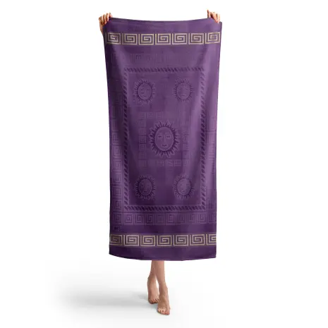 Плажна хавлия с мотив - Лилав - Плажна хавлия с мотив - Лилав