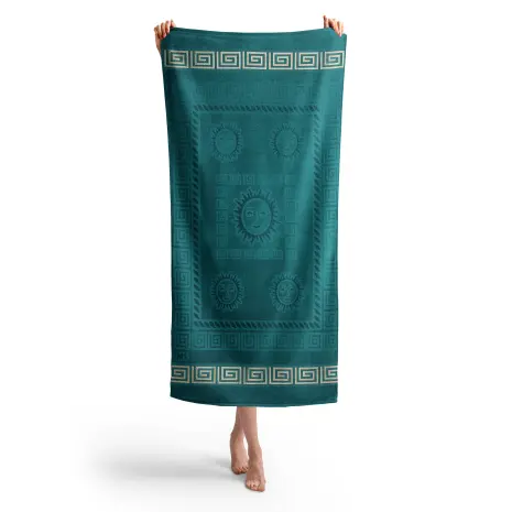 Плажна хавлия с мотив - Петрол - Плажна хавлия с мотив - Петрол