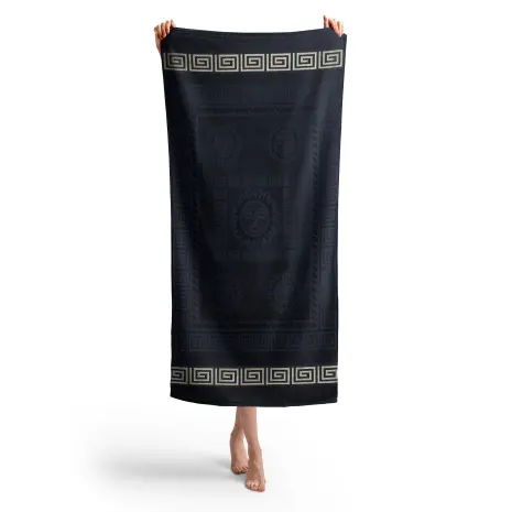 Плажна хавлия с мотив - Тъмно син - Плажна хавлия с мотив - Тъмно син