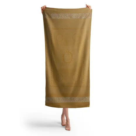 Плажна хавлия с мотив - Жълт - Плажна хавлия с мотив - Жълт