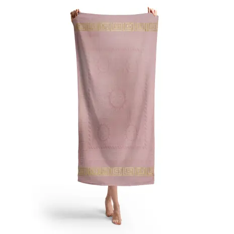 Плажна хавлия с мотив - Розово - Плажна хавлия с мотив - Розово