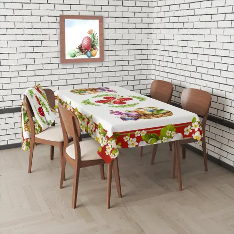 Покривка с великденски мотиви - 4084 - Покривка с великденски мотиви - 4084