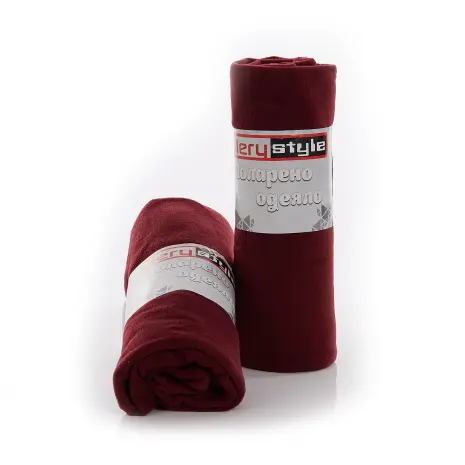 Поларено одеяло за намятане - Бордо - Поларено одеяло за намятане - Бордо