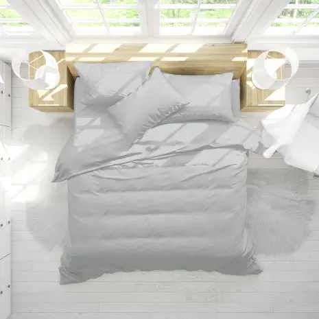 СПАЛЕН КОМПЛЕКТ РАНФОРС ЕДНОЦВЕТЕН СИВО - СПАЛЕН КОМПЛЕКТ РАНФОРС ЕДНОЦВЕТЕН СИВО