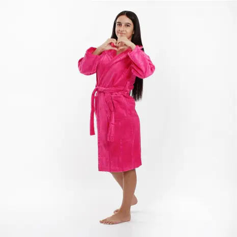 Юношески халат Нишка - циклама - Юношески халат Нишка - циклама