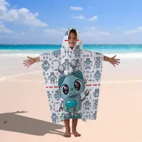 Детско хавлиено пончо - Робот - Детско хавлиено пончо - Робот