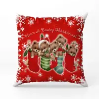 Декоративна възглавница с коледни мотиви - 2351 - Декоративна възглавница с коледни мотиви - 2351