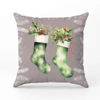 Декоративна възглавница с коледни мотиви - 2356 - Декоративна възглавница с коледни мотиви - 2356