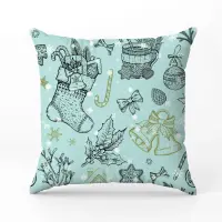 Декоративна възглавница с коледни мотиви - 2370 - Декоративна възглавница с коледни мотиви - 2370