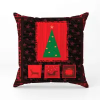 Декоративна възглавница с коледни мотиви - 2390 - Декоративна възглавница с коледни мотиви - 2390
